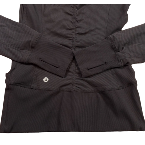 Lululemon In Flux Reversible Black zip Hoodie Size 8 - Picture 12 of 14